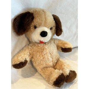 HTF VTG 1970s Knickerbocker Animals of Distinction Beige Dog Plush Stuffed Toy